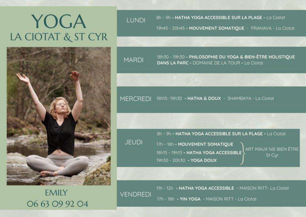 détail du programme yoga de Emily, prof à La Ciotat et St Cyr sur mer